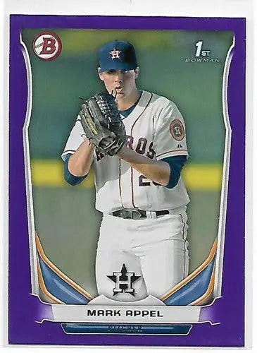 2014 Bowman Prospects Purple Mark Appel baseball card with original gloss and Houston Astros