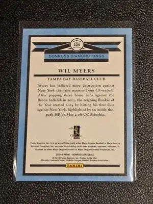 2014 Donruss #220 Wil Myers Press Proofs Gold #/99 - Baseball Card Single