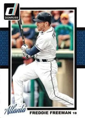 Original gloss baseball trading card featuring Freddie Freeman NMMT from Donruss Series 2