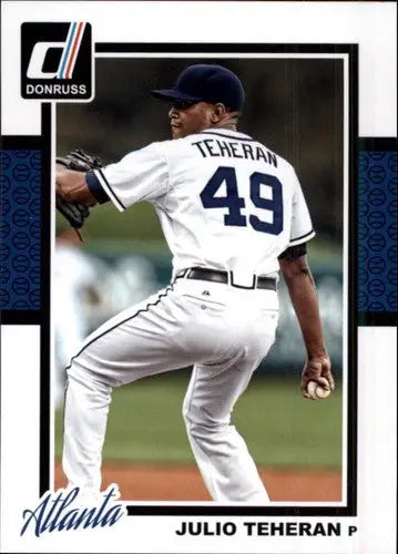 2014 Donruss Series 2 Julio Teheran baseball card with original gloss Braves NM-MT