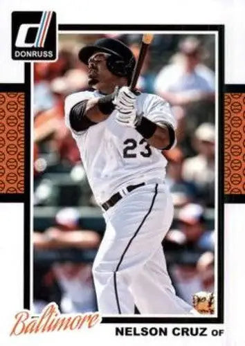 Original gloss baseball card featuring Nelson Cruz NMMT from Donruss Series 2
