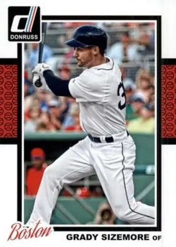 2014 Donruss Series 2 Grady Sizemore baseball card with original gloss and Red Sox