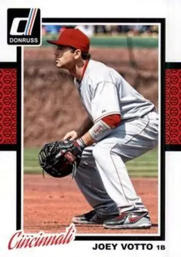 Original gloss baseball card featuring Joey Votto NMMT from Donruss Series 2