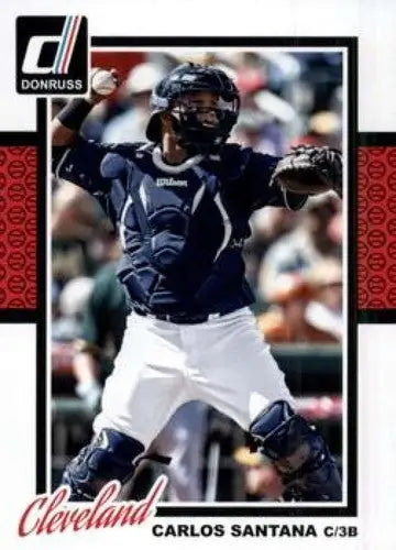 2014 Donruss Series 2 #286 Carlos Santana NMMT Indians - Baseball Card Single