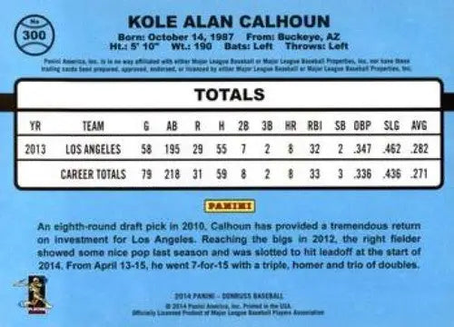 2014 Donruss Series 2 #300 Kole Calhoun NMMT Angels - Baseball Card Single