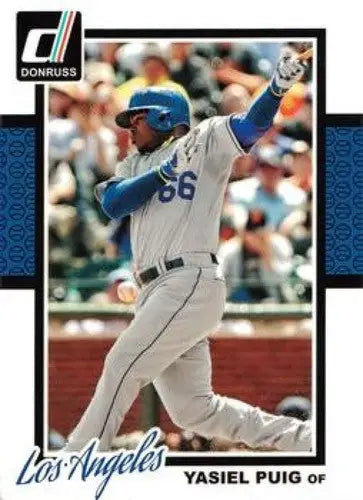 2014 Donruss Series 2 #305 Yasiel Puig NMMT Dodgers - Baseball Card Single