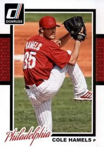 Original gloss Cole Hamels NMMT baseball card from Donruss Series 2 #322 Phillies