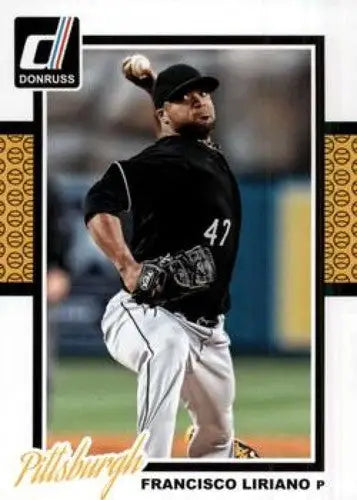 Original gloss baseball card featuring Francisco Liriano from 2014 Donruss Series 2