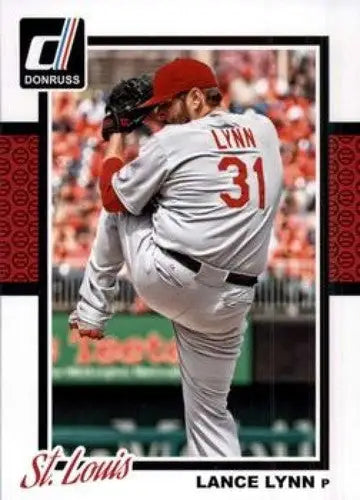 Original gloss 2014 Donruss Series Lance Lynn baseball card Cardinals