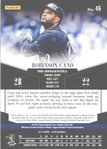 2014 Donruss Series 2 Elite #46 Robinson Cano NMMT Mariners ID:7119 - Baseball Card Single