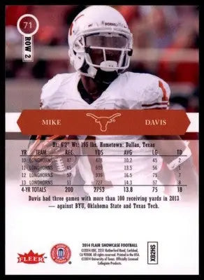 2014 Flair Showcase Mike Davis 71 Florida Gators