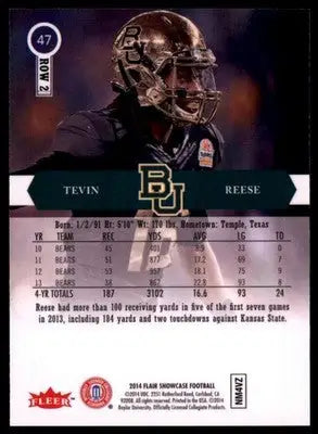 2014 Flair Showcase Tevin Reese 47 New Orleans Saints