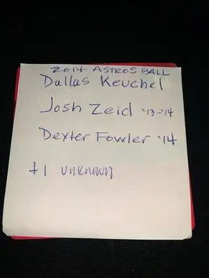 2014 Fowler Dallas Keuchel Zeid Farnsworth ASTROS Signed Auto Baseball JSA - Sports Memorabilia
