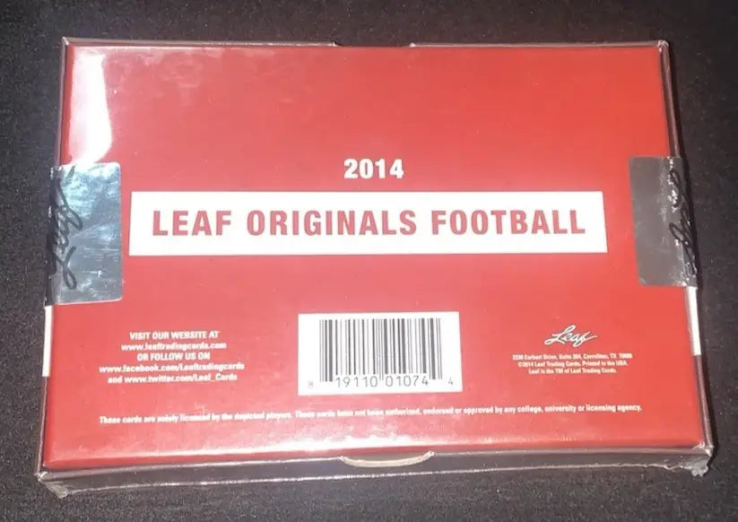 2014 Leaf Originals Football Hobby Box Pack featuring autographs and collectible cards