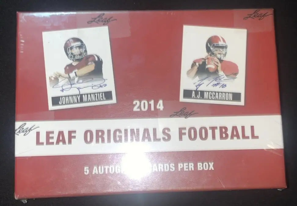 2014 Leaf Originals Football Hobby Box Pack with 5 Autographs, collectible leaf originals football
