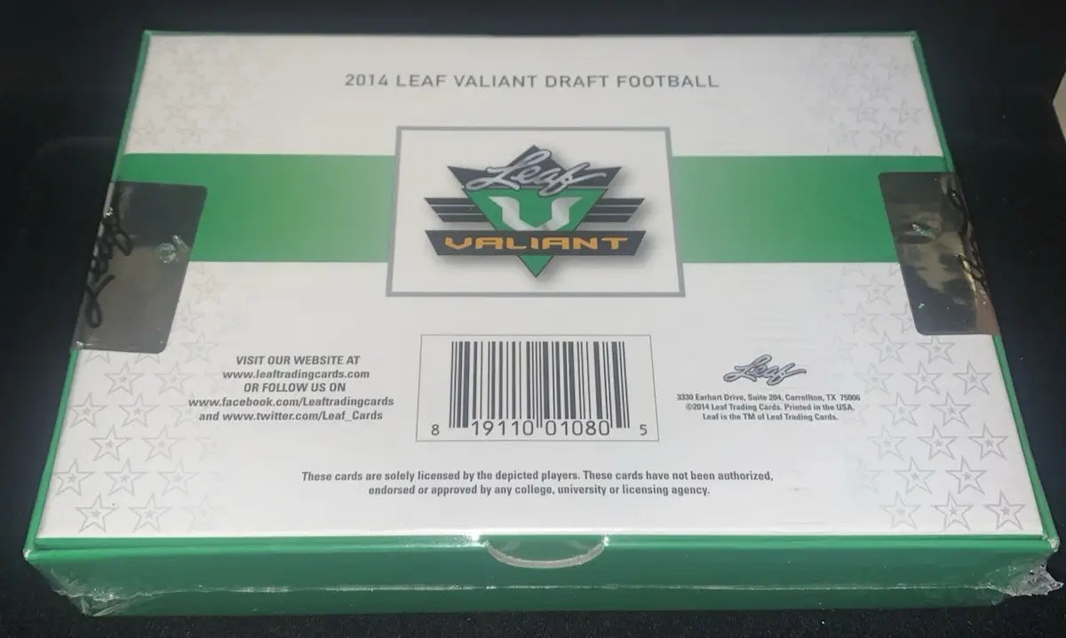 2014 Leaf Valiant Draft Football HOBBY Box Pack 4 AUTO’S Rookie RC - Football Card Box
