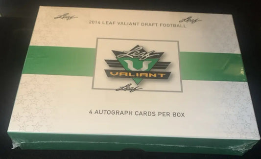 2014 Leaf Valiant Draft Football HOBBY Box Pack 4 AUTO’S Rookie RC - Football Card Box