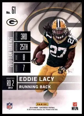 2014 Panini Contenders Eddie Lacy 61 Green Bay Packers