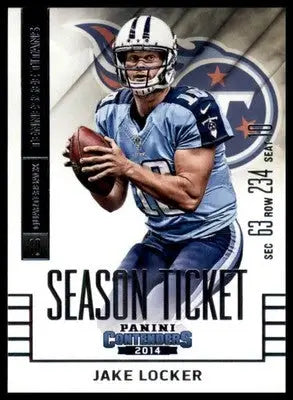 2014 Panini Contenders Jake Locker 96 Tennessee Titans