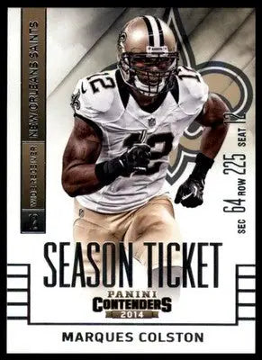 2014 Panini Contenders Marques Colston 84 New Orleans Saints