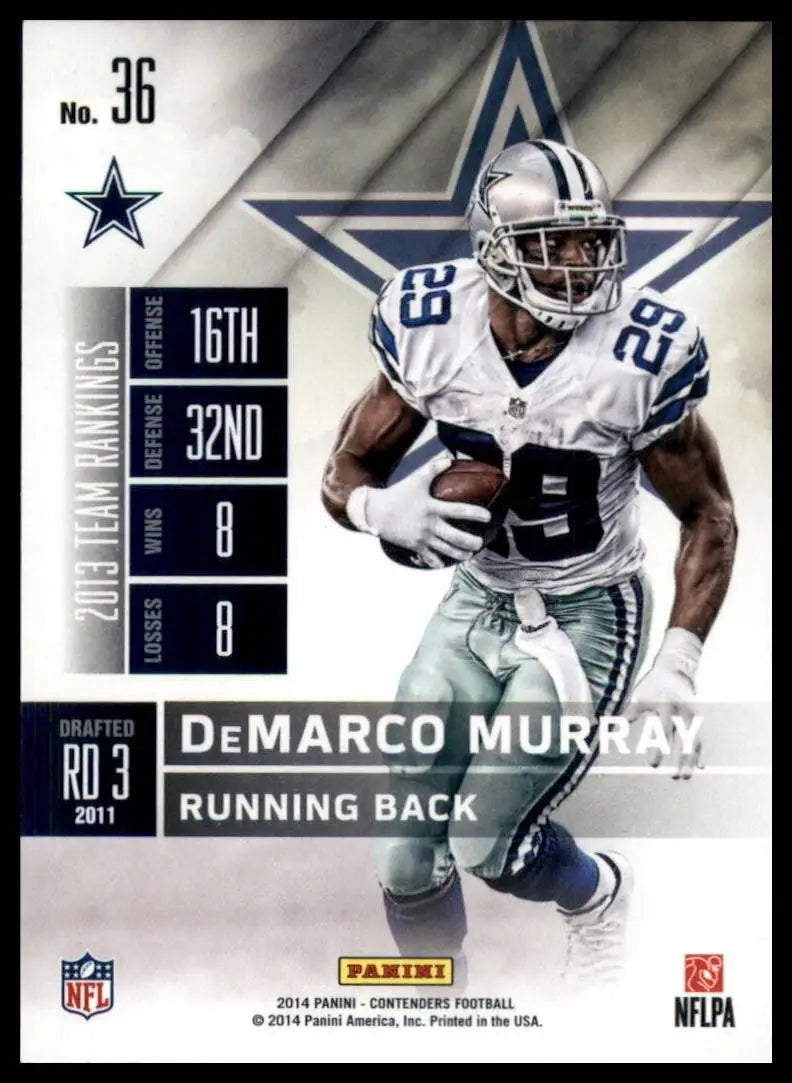 2014 Panini Contenders Season Ticket DeMarco Murray #36 Dallas Cowboys Football - Football Card Single