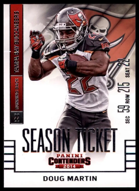 2014 Panini Contenders Season Ticket Doug Martin #21 Tampa Bay Buccaneers Card - Football Card Single