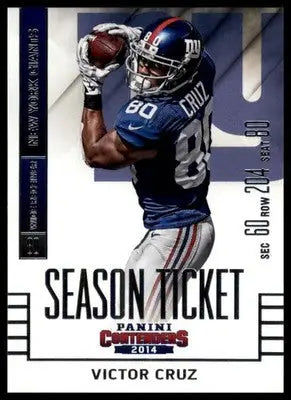 2014 Panini Contenders Victor Cruz 48 North Carolina Tar Heels