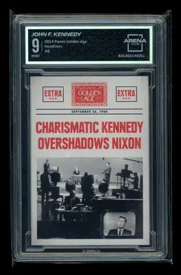 2014 Panini Golden Age Headlines John F. Kennedy #6 Arena Club 9 - Non-Sports Card Single
