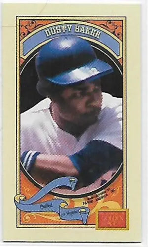 Baseball trading card featuring Dusty Baker from Panini Golden Age Mini series