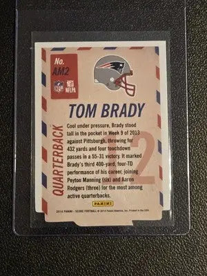 2014 Panini Hot Rookies #AM2 Tom Brady Air Mail Blue