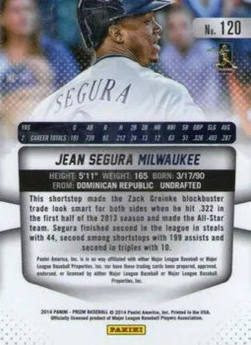 2014 Panini Prizm #120 Jean Segura NM-MT Brewers ID:15208 - Baseball Card Single