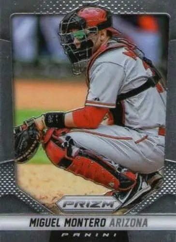 Original gloss Baseball catcher card featuring Miguel Montero from Panini Prizm 2014