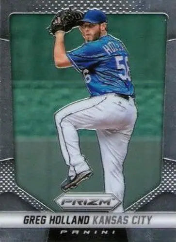 Panini Prizm Greg Holland baseball card with original gloss from 2014 Royals series