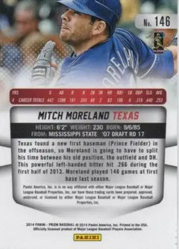 2014 Panini Prizm #146 Mitch Moreland NM-MT Rangers ID:15211 - Baseball Card Single