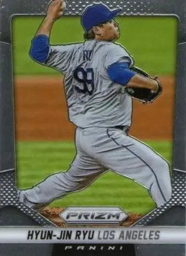 Hyun-Jin Ryu Panini Prizm baseball card with original gloss NM-MT Dodgers