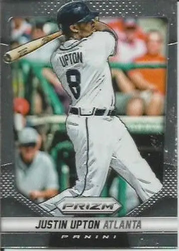 2014 Panini Prizm Justin Upton baseball card with original gloss and collectible rarity