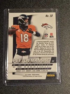 2014 Panini Prizm #58 Peyton Manning - Football Card Single