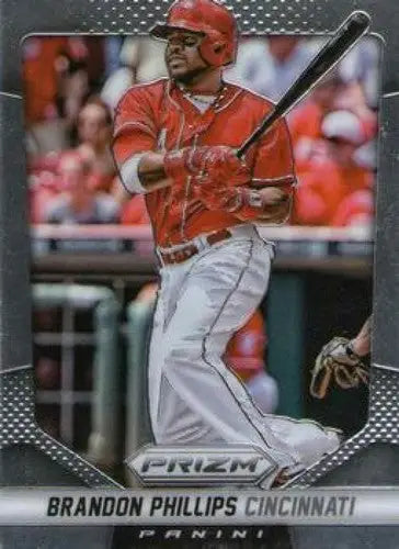 Panini Prizm Brandon Phillips baseball card with original gloss from 2014 Reds collection