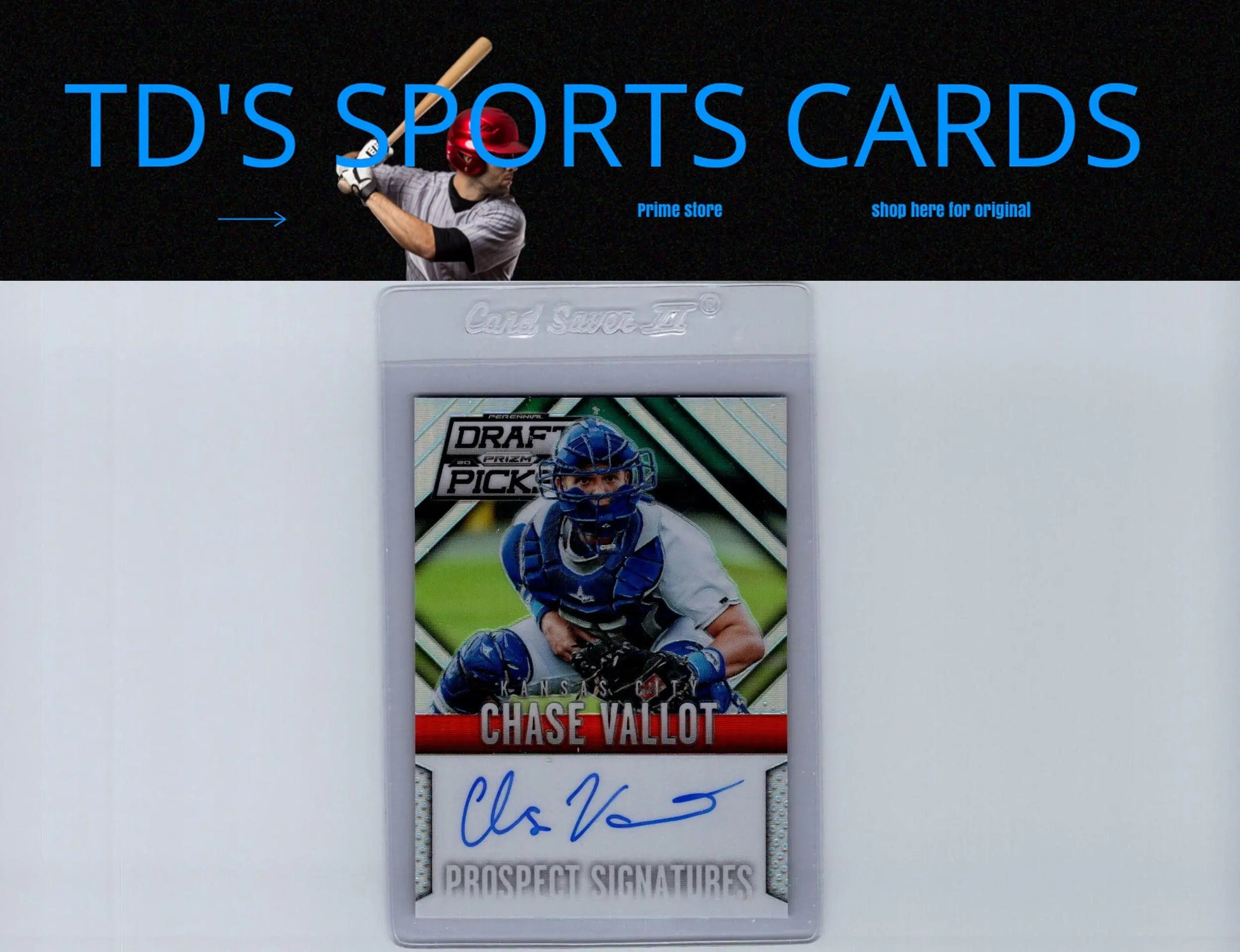 Chase Vallot Prospect Signatures Baseball Card from 2014 Panini Prizm Perennial Draft