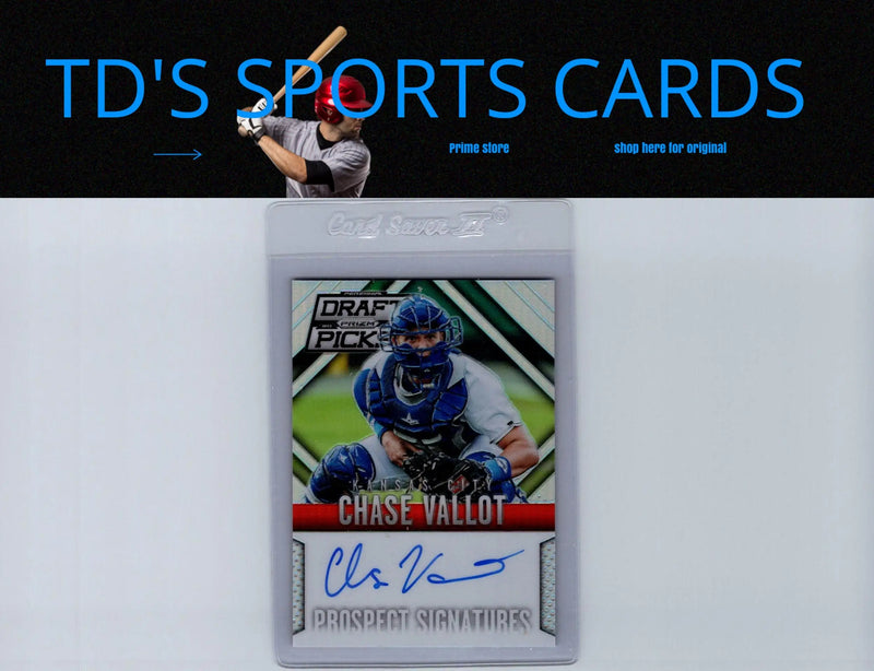 Chase Vallot Prospect Signatures Baseball Card from 2014 Panini Prizm Perennial Draft