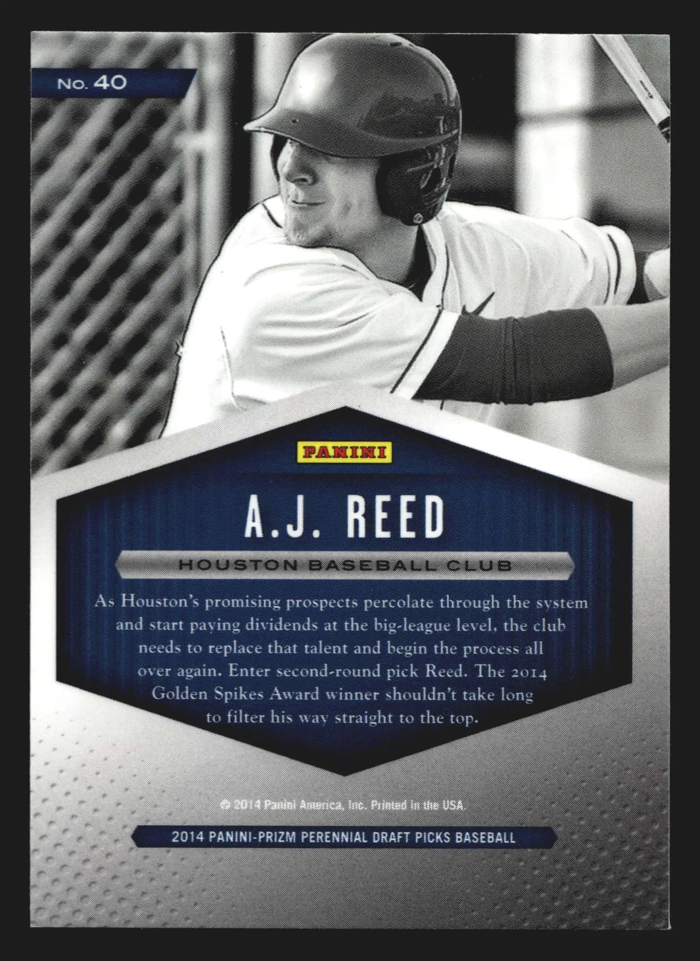2014 Panini Prizm Perennial Draft Picks Draft Class #40 A.J. Reed Astros - Baseball Card Single