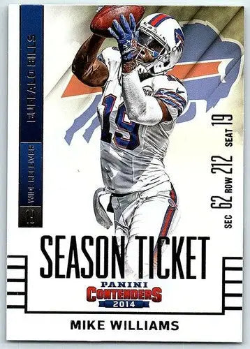 Original gloss Mike Williams football card from 2014 Playoff Contenders Season Ticket