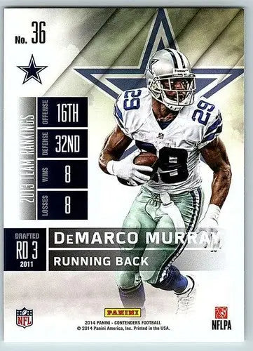 2014 Playoff Contenders Season Ticket DeMarco Murray football card Cowboys original gloss