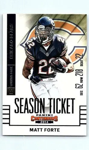 2014 Playoff Contenders Season Ticket #5 Matt Forte NM-MT Bears - Football Card Single
