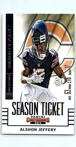 2014 Playoff Contenders Season Ticket #6 Alshon Jeffery NM Near Mint Bears - Football Card Single