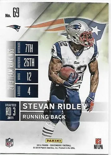 2014 Playoff Contenders Season Ticket #69 Stevan Ridley EX/NM Patriots - Football Card Single