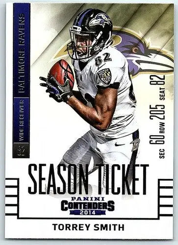 2014 Playoff Contenders Season Ticket #77 Torrey Smith NM-MT Ravens - Football Card Single
