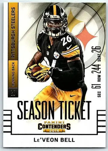 2014 Playoff Contenders Season Ticket Le’Veon Bell football card sports cards original gloss