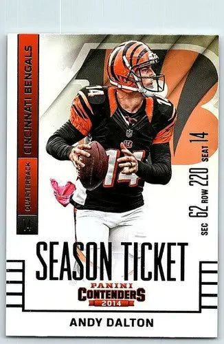 2014 Playoff Contenders Season Ticket #9 Andy Dalton NM-MT Bengals - Football Card Single