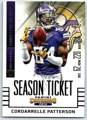 2014 Playoff Contenders Season Ticket #99 Cordarrelle Patterson NM Near Mint Vik - Football Card Single
